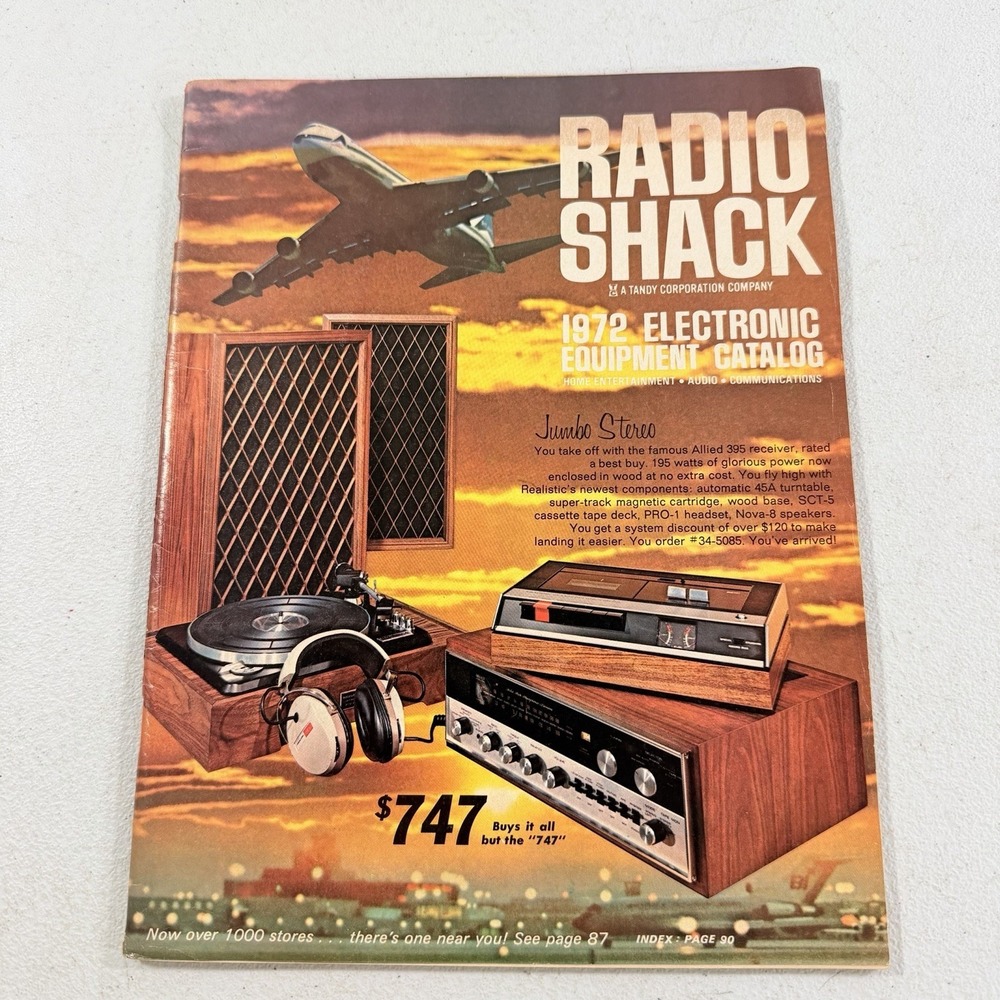 Vintage 1972 Radio Shack Electronic Equipment 86 Page Catalog Radios Stereos